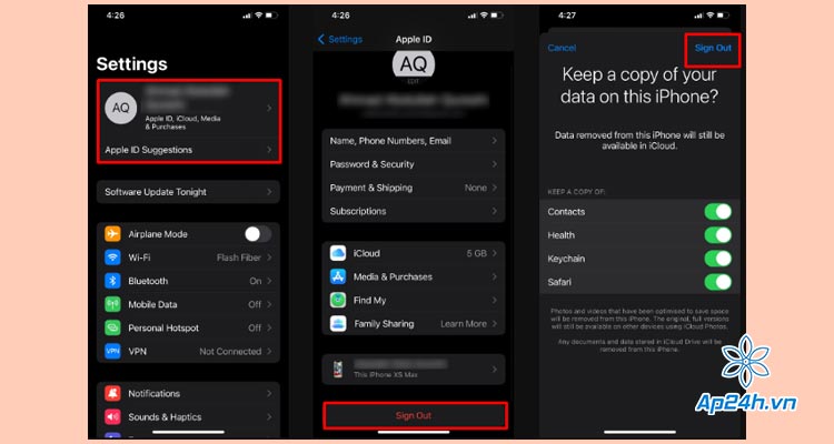 Cách thoát ID Apple trên iPhone hoặc iPad