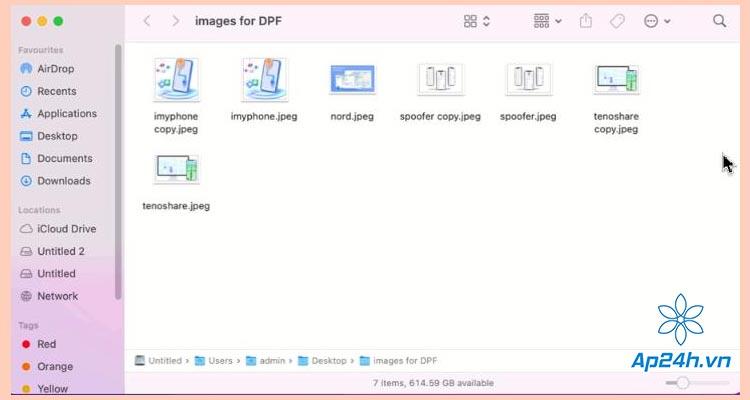 Chọn thư mục có file zip cần đặt mật khẩu