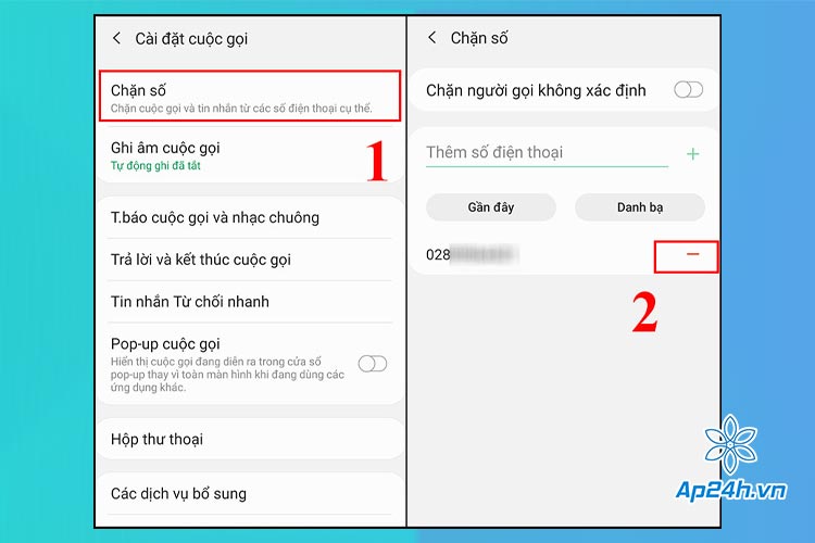 mở chặn số lạ