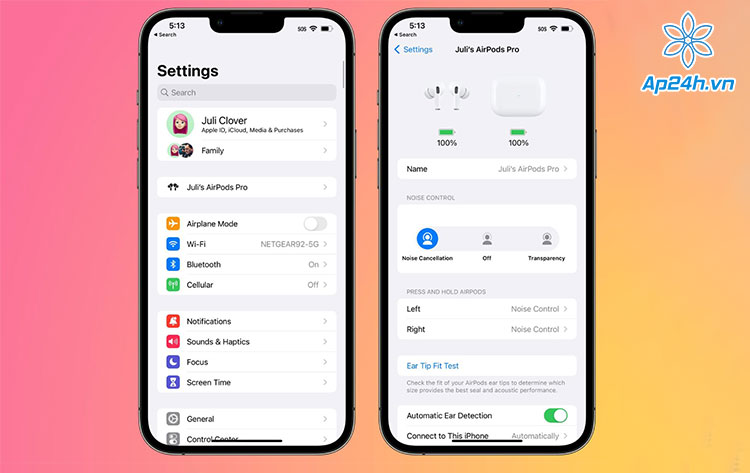 Quản lý AirPods đơn giản hơn trên iOS 16
