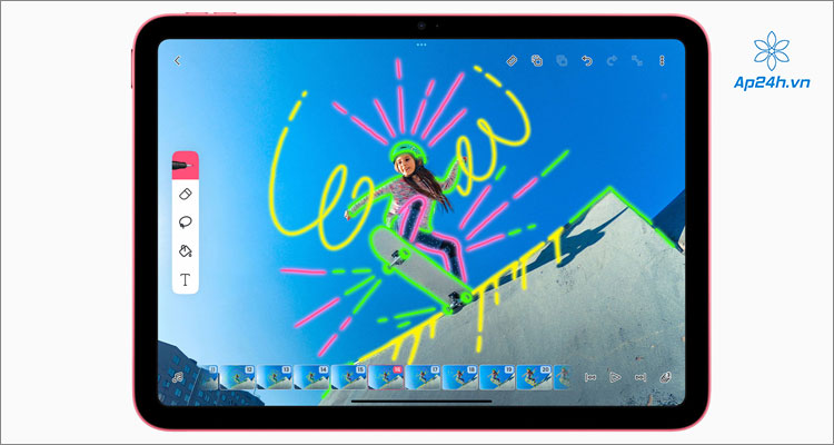 iPad Gen 10 với Camera nằm ngang
