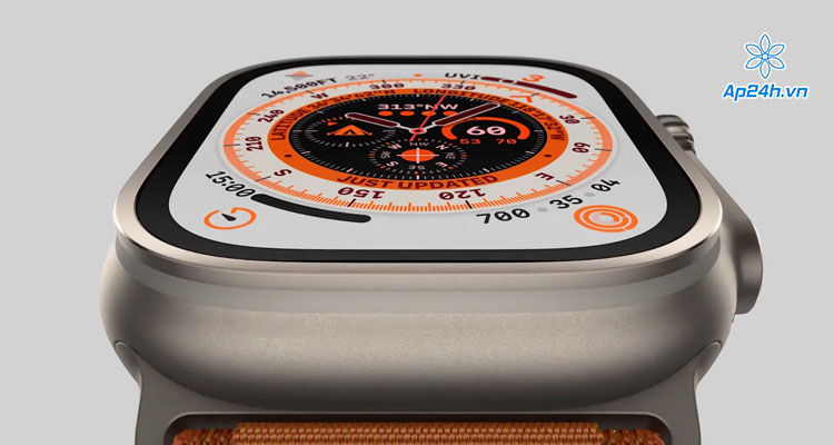 Màn hình được thiết kế thành mặt phẳng trên Apple Watch Ultra
