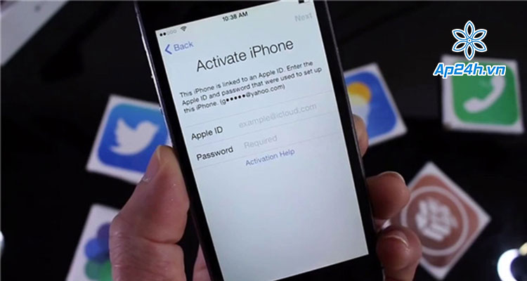 Trạng thái chờ kích hoạt tài khoản iCloud trên iPhone