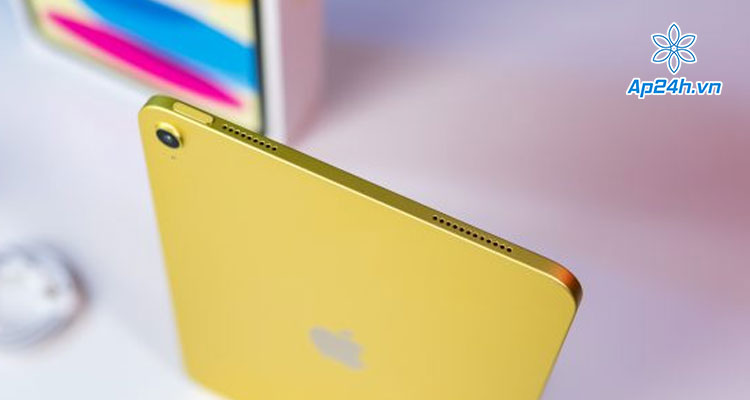 iPad gen 10 2022 có hai loa được đặt ở cạnh trên và dưới