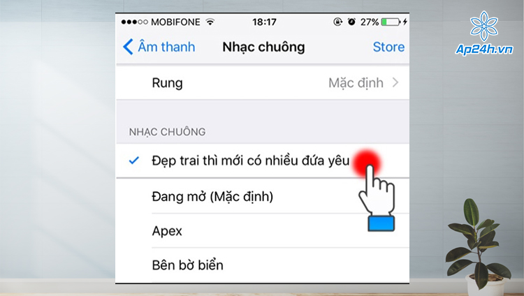 Chọn nhạc chuông yêu thích của bạn