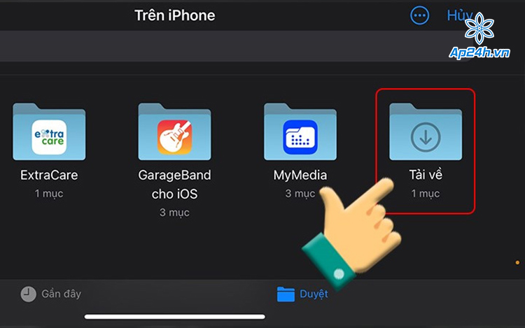 Chọn thư mục lưu file nhạc chuông