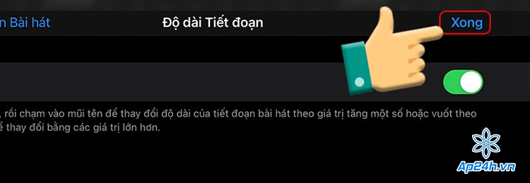 Click Xong