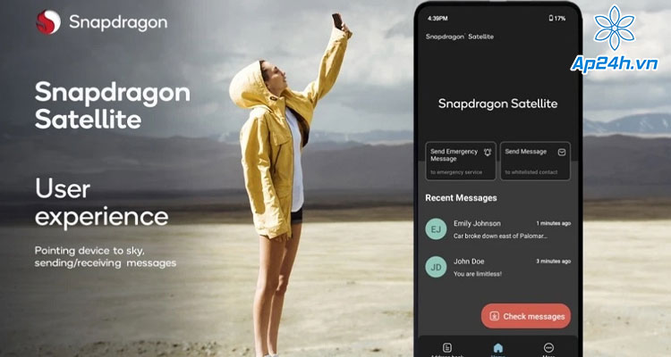  Snapdragon Satellite - Gửi tin tin nhắn khẩn cấp qua vệ tinh