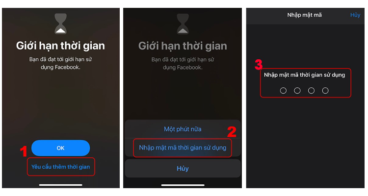  Nhập mật khẩu và chọn Phê duyệt thời gian sử dụng