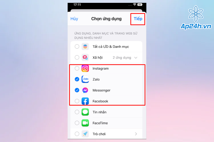  chọn cài mật khẩu ứng dụng trên iPhone