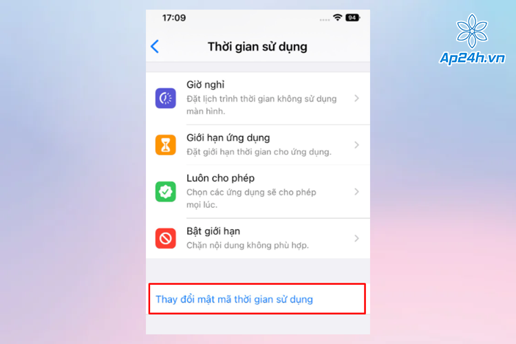  Chọn Sử dụng mật mã thời gian sử dụng