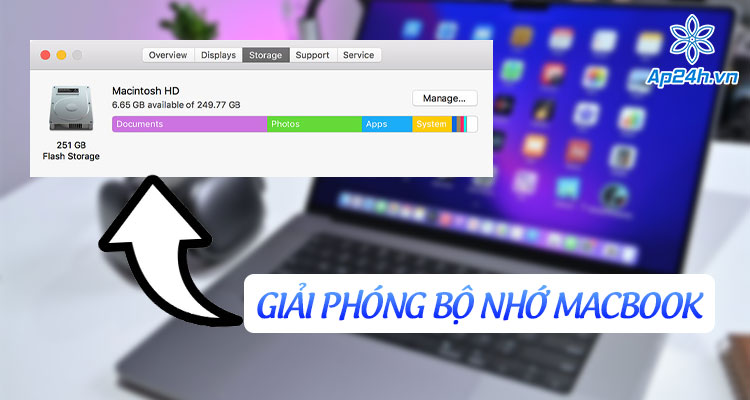  Giải phóng bộ nhớ MacBook