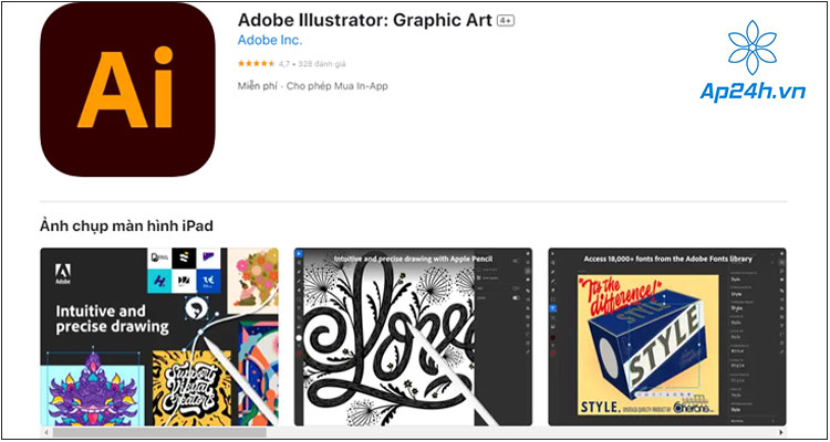 Giao diện của Adobe Illustrator: Graphic Art