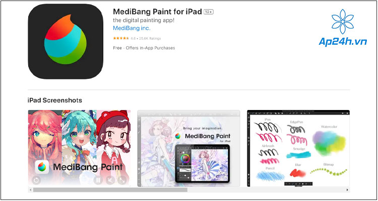 Giao diện của MediBang Paint