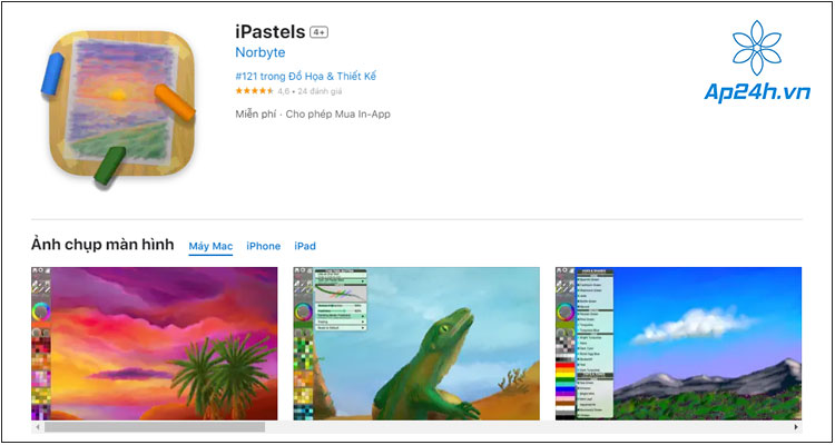 Giao diện của iPastels