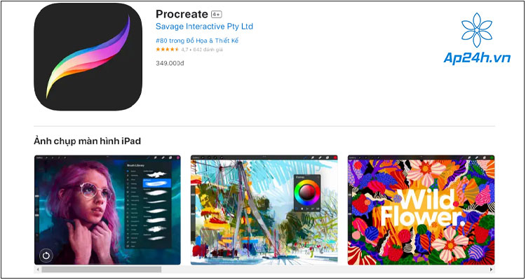 Giao diện của Procreate