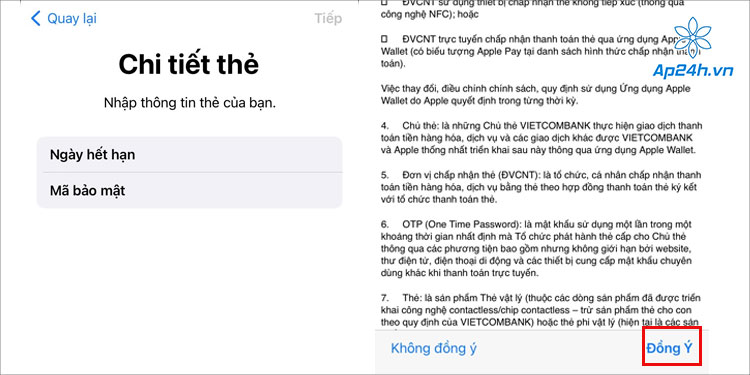  Cách thiết lập Apple Pay 