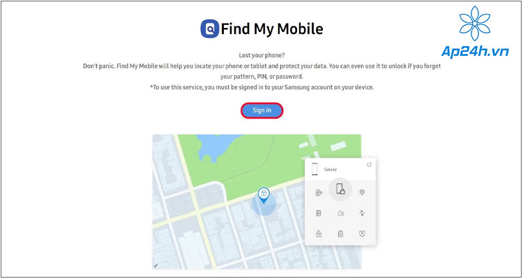 Đăng nhập bằng tài khoản Samsung của bạn