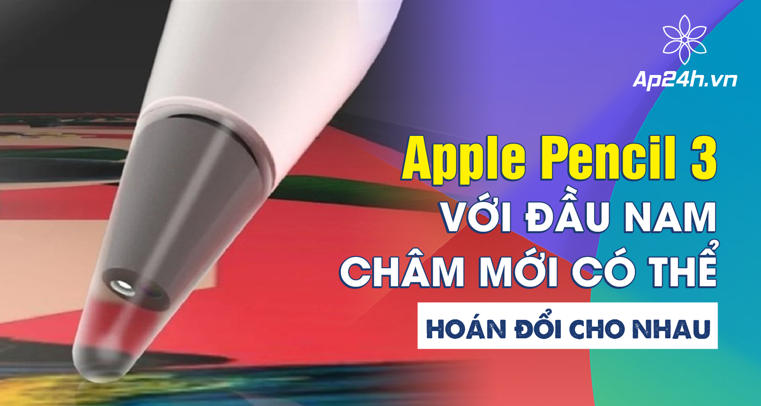 Apple Pencil 3 với đầu nam châm mới