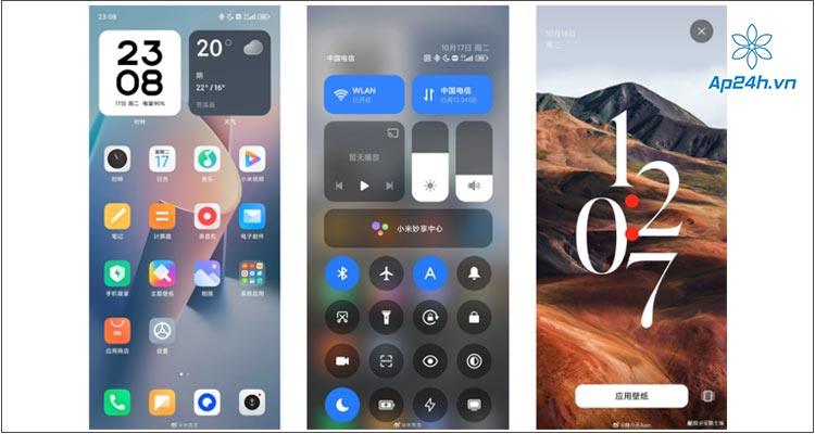 Giao diện trên HyperOS 