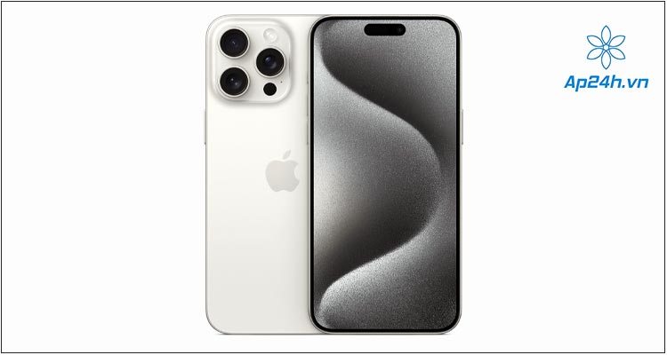 iPhone 15 Pro Max màu titan trắng