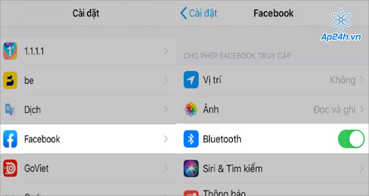  Tắt tính năng Bluetooth trên Facebook