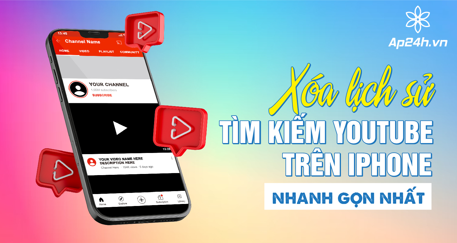 Cách xoá lịch sử tìm kiếm YouTube trên iPhone