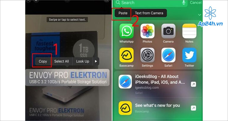  Cách copy văn bản từ ảnh trên iPhone thông thường