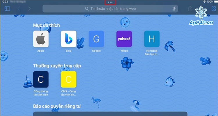  Nhấn vào biểu tượng dấu 3 chấm 