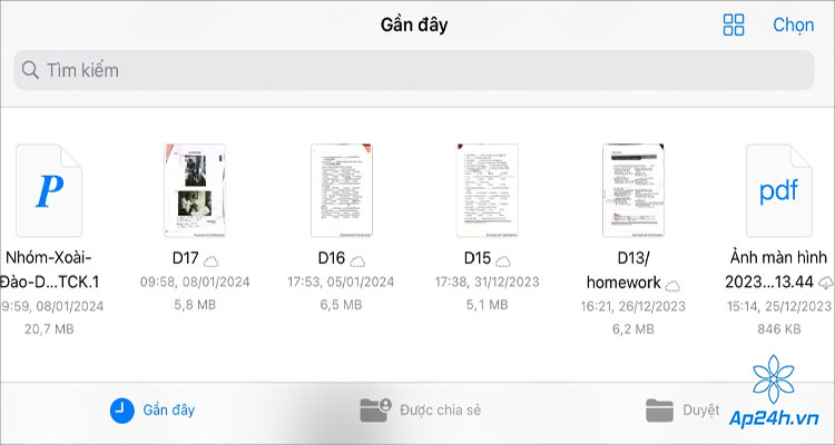 Chọn file PDF muốn viết ghi chú