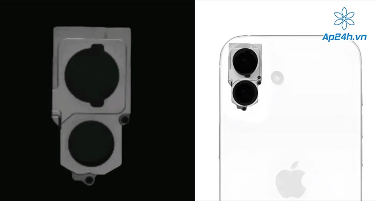 Hình ảnh được Majin Bu về bố cục camera trên iPhone 16