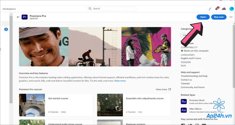 Cài Adobe Premiere Pro cho Mac