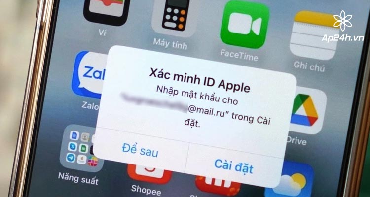  thong bao yeu cau xac nhan tai khoan apple id