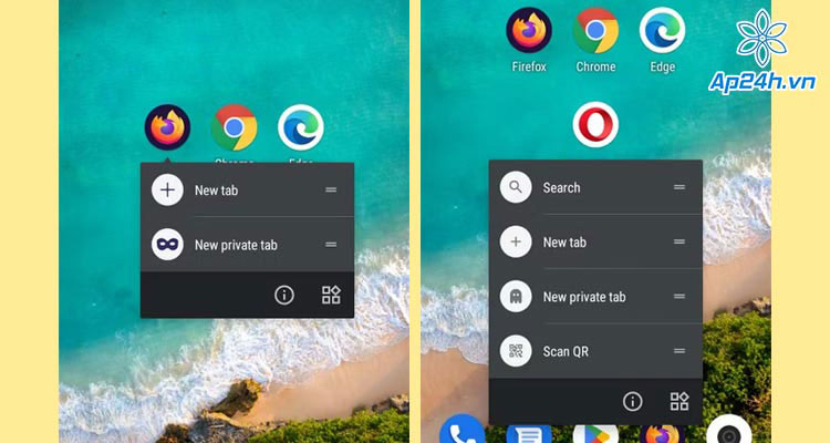 Chọn New InPrivate Tab