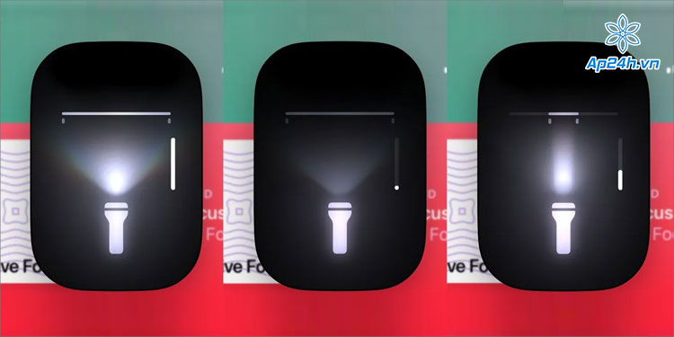 Tính năng điều chỉnh bán kính chiếu sáng của đèn pin trong iOS 18