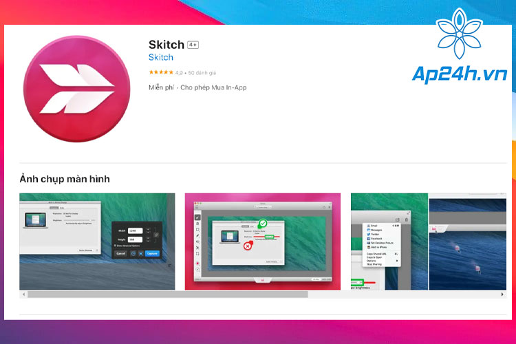 Giao diện của Skitch