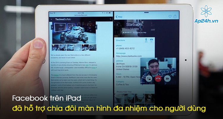 Facebook trên iPad đã hỗ trợ chia đôi màn hình tiện lợi cho người dùng