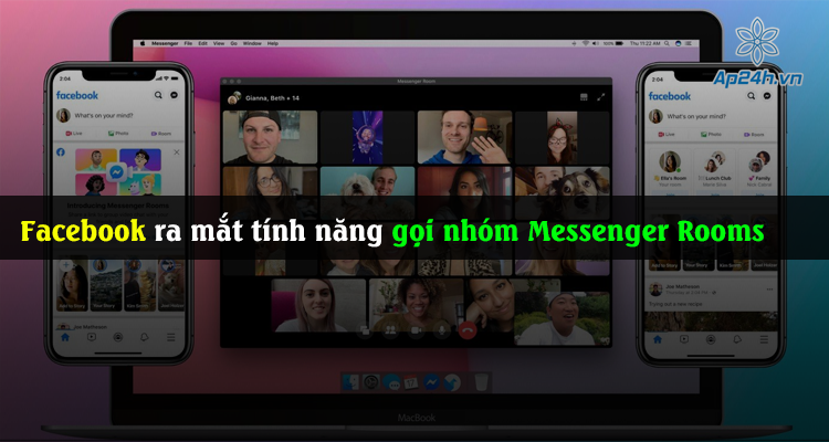 FaceBook ra mắt tính năng gọi nhóm Messenger Rooms