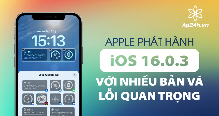 Apple phát hành iOS 16.0.3 cập nhật sửa lỗi trên iPhone 14