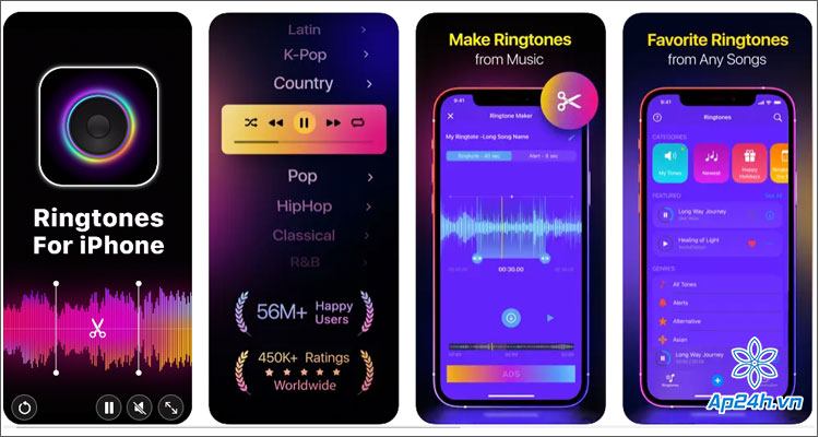 Giao diện của Ringtones for iPhone: RingTune