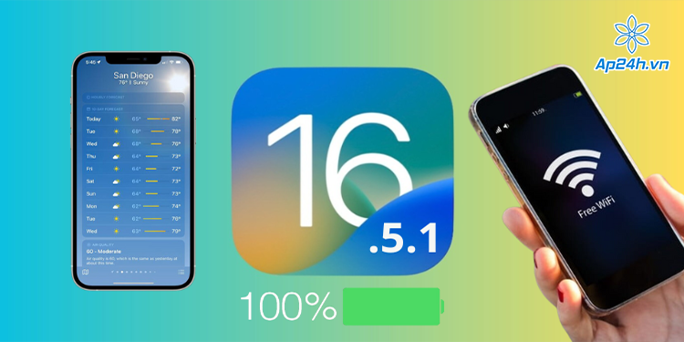 iOS 16.5.1 khắc phục sự cố về pin, wifi, ứng dụng thời tiết 