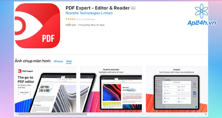  Giao diện của PDF Expert