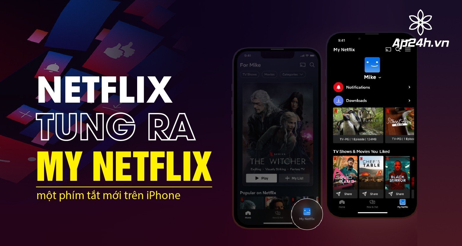 Netflix tung ra My Netflix, một phím tắt mới trên iPhone 