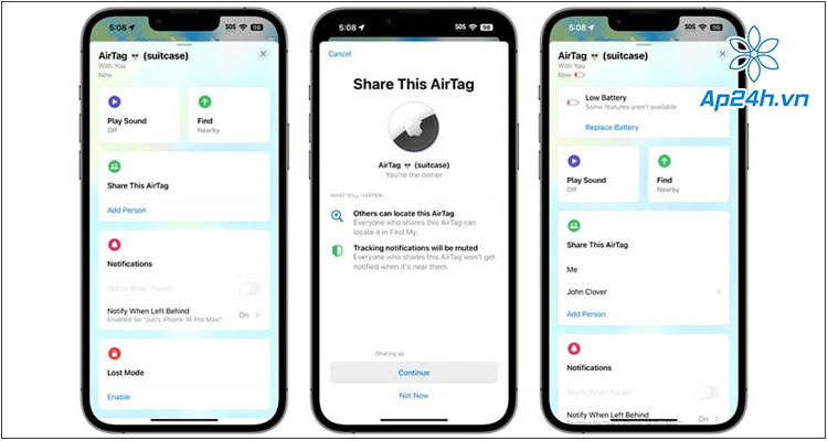  Cách chia sẻ AirTag với người khác trên iOS 17