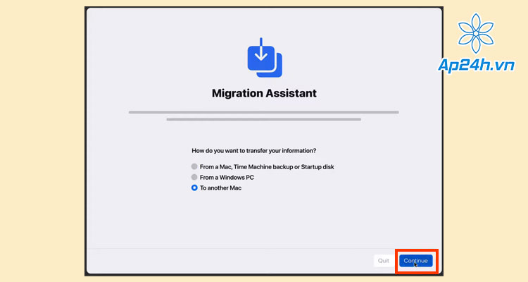   Migrate Assistant trên Mac cũ