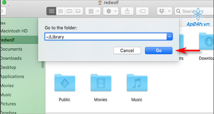  Vậy là bạn đã trực tiếp mở Library trong MacOS