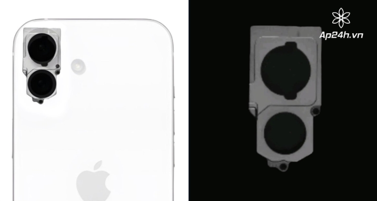 Camera của iPhone 16 được đặt theo chiều dọc