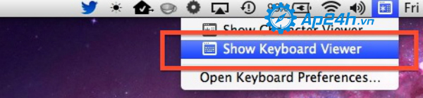 Hướng dẫn mở bàn phím ảo trên Macbook sử dụng hệ điều hành Mac OS X