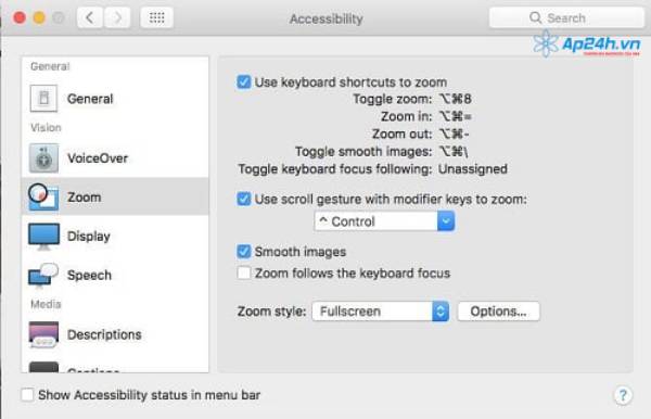 Hướng dẫn cách phóng to màn hình macbook pro